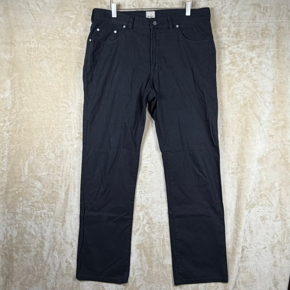 Atelier Gardeur Mens Size 36R Ermenegildo Zegna Fabric Black Straight Leg Pants